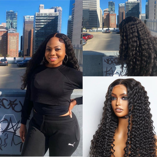 5x5 Lace Closure Wig 24 inches (Water Wave Texture)